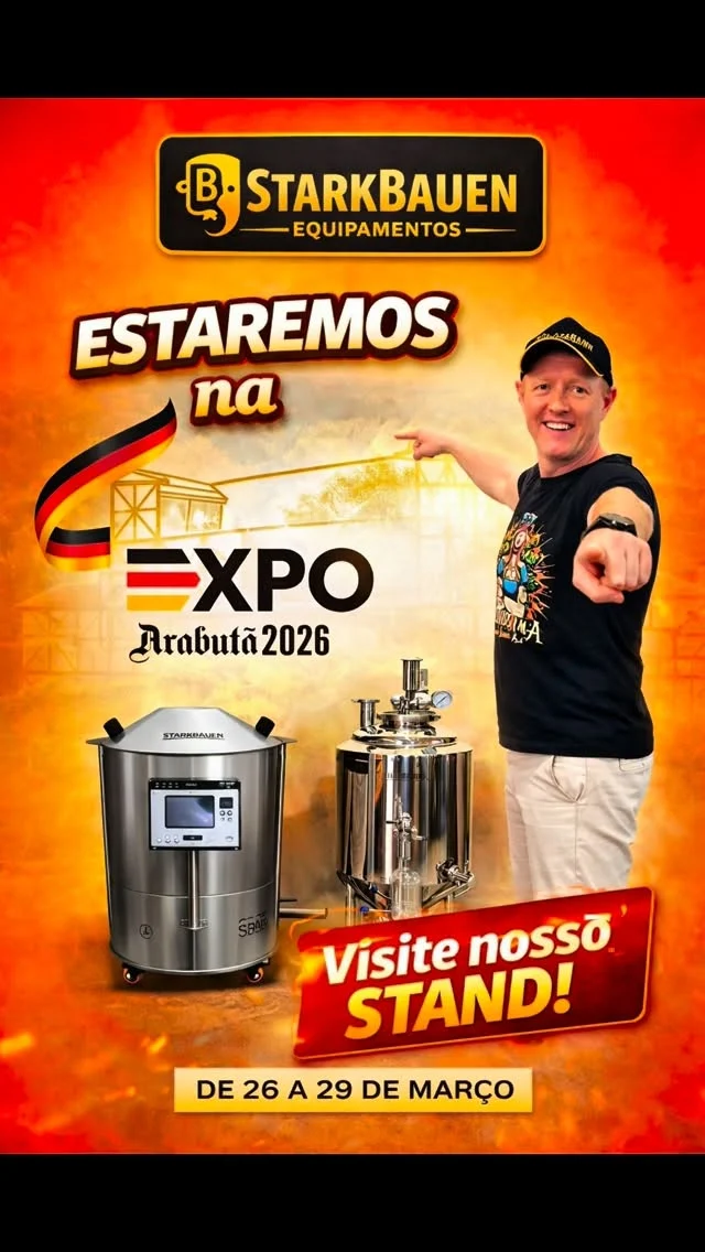 STARKBAUEN NA EXPO COM BRASSAGEM AO VIVO 🔥🔥🔥A StarkBauen confirma presença na Expo Arabutã 2026 e vai levar muito mais do que equipamentos…👉 Vai levar estrutura pra quem quer crescer de verdade e quem quer conhecer o passo a passo para a produção de cervejaNo nosso stand você vai encontrar:🍺 Linha Home Brew – pra quem quer começar do jeito certo
⚙️ Linha Profissional – pra quem quer escalar com padrão
🔥 Equipamentos com brassagem ao vivo
🍻 Degustação de chopp💥 Aqui você não vê só máquina…
você entende como montar ou evoluir sua cervejaria.📍 De 26 a 29 de Março
👉 Visite nosso stand no ginásio de esportesISSO É A STARKBAUEN🍻⬇️🤙🏽🍻⬇️🤙🏽🍻⬇️🤙🏽
WhatsApp - (47) 3271-5368
contato@starkbauen.com.br
www.starkbauen.com.br