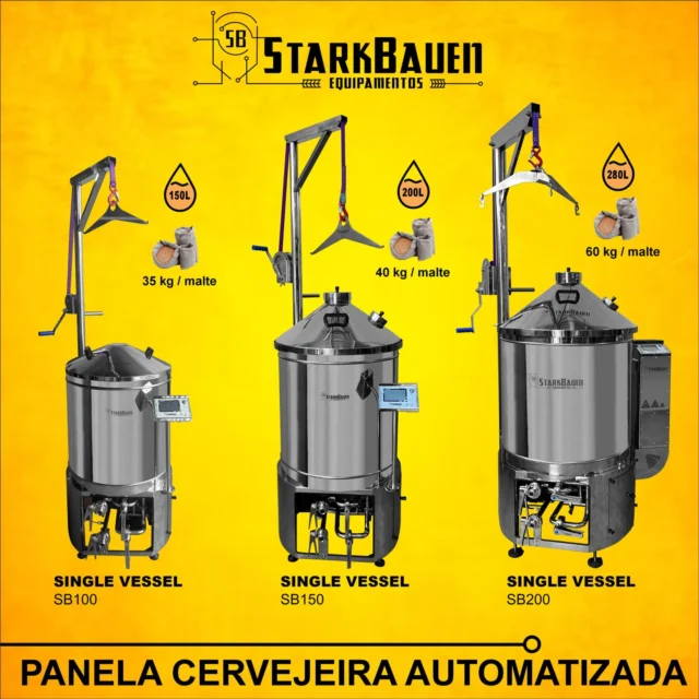 🚀 Da paixão pela cerveja ao próximo nível da produção.Qual é o tamanho do seu projeto cervejeiro hoje?🍺 Produção para hobby?
🍺 Receitas para aperfeiçoamento?
🍺 Primeiros lotes comerciais?
🍺 Expansão da sua cervejaria?A linha Single Vessel StarkBauen foi desenvolvida para acompanhar a evolução do cervejeiro, entregando automação, praticidade e performance em cada brassagem.✅ SB100 – até 150L | 35 kg de malte
✅ SB150 – até 200L | 40 kg de malte
✅ SB200 – até 280L | 60 kg de malte🔥 Sistema automatizado
🔥 Estrutura robusta em inox
🔥 Talha integrada para maior ergonomia
🔥 Mais praticidade e repetibilidade nas receitasNão importa se você está começando ou ampliando sua produção: existe uma StarkBauen ideal para o seu objetivoISSO É A STARKBAUEN🍻⬇️🤙🏽🍻⬇️🤙🏽🍻⬇️🤙🏽
WhatsApp - (47) 3271-5368
contato@starkbauen.com.br
www.starkbauen.com.br