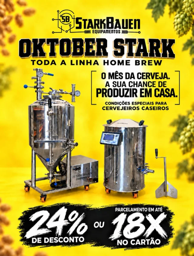 🍺 A PRÓXIMA CERVEJA QUE VOCÊ VAI BRINDAR PODE SER A SUA MESTRE!Chegou a OKTOBER STARK: o mês de tirar os planos do papel e colocar a sua produção para acontecer!Toda a linha Home Brew StarkBauen com condições especiais:🔥 24% DE DESCONTO
OU
💳 Parcelamento em até 18 vezes no cartãoPara quem quer começar e para quem já produz e quer melhorar seus equipamentos.
Seu próximo lote começa com essa decisão!O relógio está correndo. As condições da Oktober Stark são por tempo limitado e o estoque de atendimento é restrito. 🕰️🕰️
Quem hesita, fica para trás e paga mais caro depois📲 Mande “OKTOBER” no Direct e solicite sua proposta.Outubro é o mês da cerveja. Faça dele o mês da SUA cerveja! 🍻ISSO É A STARKBAUEN🍻⬇️🤙🏽🍻⬇️🤙🏽🍻⬇️🤙🏽
WhatsApp - (47) 3271-5368
contato@starkbauen.com.br
www.starkbauen.com.br#HomeBrew #CervejaCaseira #CervejeiroCaseiro #EquipamentosCervejeiros #fyp