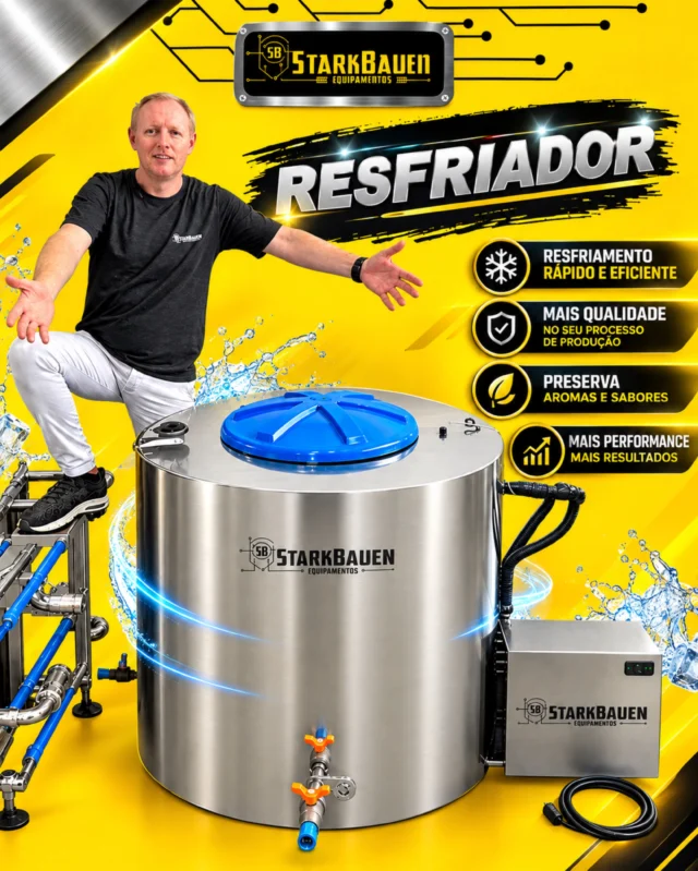 ⚡️SEU MOSTO RESFRIADO NUM PISCAR DE OLHOS⚡️Cervejeiro de verdade sabe: na hora de transferir a cerveja para o tanque de fermentação, cada segundo conta.
Quanto mais rápido o mosto resfria, menor é o risco de contaminações, melhor é a fixação dos aromas e mais límpida e perfeita fica a sua cerveja! 🍻
Se você ainda perde tempo (e passa nervoso) nessa etapa crítica, o Resfriador StarkBauen chegou para mudar o seu jogo.⚙️ Por que ele é o braço direito da sua produção?
• Velocidade Extrema: Resfriamento rápido e eficiente para garantir o melhor choque térmico.
• Mais Qualidade: Protege o perfil sensorial que você planejou para a sua receita.
• Preserva Aromas e Sabores: O frescor dos seus lúpulos e maltes levado a sério.
• Máxima Performance: Mais resultados e produtividade para a sua fábrica ou brassagem caseiraAqui na StarkBauen, fabricamos os equipamentos que transformam a sua paixão em eficiência bruta.
Chega de improvisos.
Eleve o nível da sua cervejaria com quem entende do assunto!👇 QUEREMOS SABER DE VOCÊ:Quanto tempo você leva hoje para resfriar o seu mosto e transferir para o tanque?
Deixe aqui nos comentários!🚀 Quer um orçamento exclusivo?Comente “EU QUERO” ou clique no link da nossa bio que nossa equipe te chama na hora!ISSO É A STARKBAUEN🍻⬇️🤙🏽🍻⬇️🤙🏽🍻⬇️🤙🏽
WhatsApp - (47) 3271-5368
contato@starkbauen.com.br
www.starkbauen.com.br#StarkBauen #EquipamentosCervejeiros #CervejaArtesanal #Homebrew #Cervej