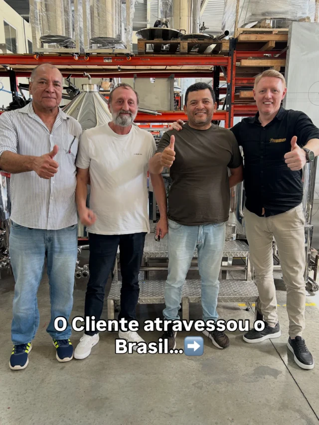QUANDO A PAIXÃO POR CERVEJA NÃO CONHECE DISTÂNCIA! ✈️🌾Mais de 3.000 quilômetros separam o Pará de Jaraguá do Sul. Mas, para quem busca a engenharia exata e a robustez máxima para o seu negócio, a distância é apenas um detalhe.Hoje tivemos a honra de receber na fábrica da StarkBauen um cliente incrível que viajou do norte do país até a nossa casa, com um único objetivo: ver de perto a tecnologia e o acabamento sanitário impecável dos nossos equipamentos de Inox 304Mais do que fabricar máquinas, nós participamos da construção de legados.
Ver a realização estampada nos olhos de quem cruza o Brasil para nos escolher é o que nos move a entregar o nosso melhor todos os diasObrigado pela confiança e pela parceria. Da nossa fábrica direto para o seu sonho cervejeiro! 🛠️✨ISSO É A STARKBAUEN ⬇️
📱 WhatsApp - (47) 3271-5368
🌐 www.starkbauen.com.br#starkbauen #equipamentoscervejeiros #cervejaartesanal #jaraguadosul #nanocervejaria