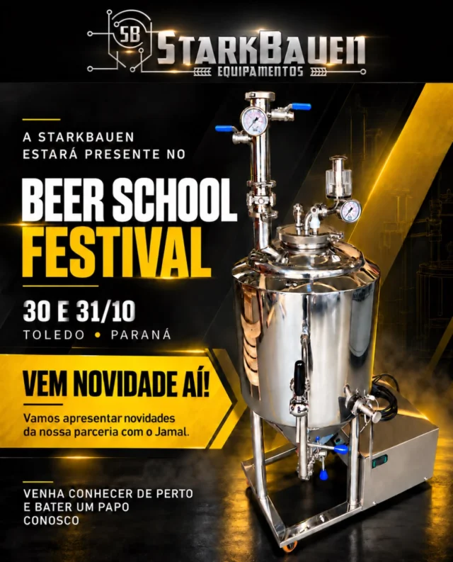 TEREMOS NOVIDADES PARA OS CERVEJEIROS DO BRASIL INTEIRO

🍻 A StarkBauen vai marcar presença no Beer School Festival com novidades da nossa parceria com o Jamal!

📍 Toledo/PR | 30 e 31/10
Venha conhecer de perto e bater um papo conosco! 🚀🚀🚀🚀🚀

ISSO É A STARKBAUEN

🍻⬇️🤙🏽🍻⬇️🤙🏽🍻⬇️🤙🏽
WhatsApp - (47) 3271-5368
contato@starkbauen.com.br
www.starkbauen.com.br